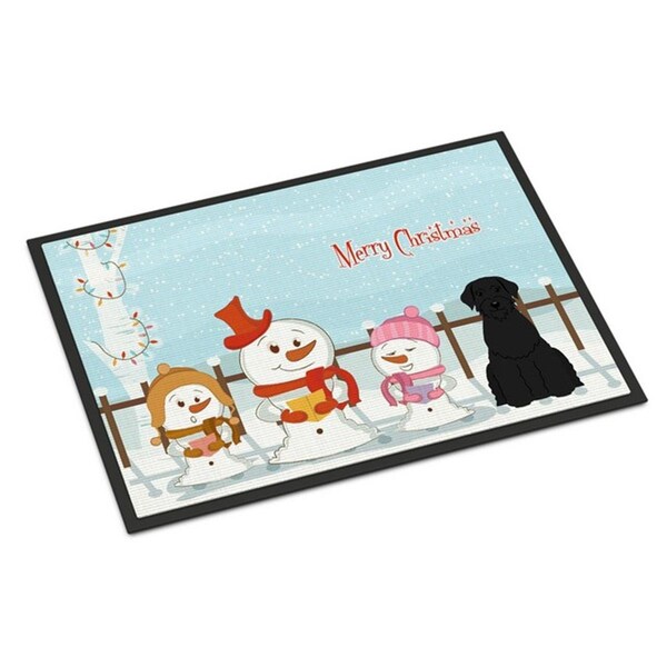 Carolines Treasures Merry Christmas Carolers Giant Schnauzer Indoor or Outdoor Mat, 24 x 0.25 x 36 in. BB2397JMAT - main